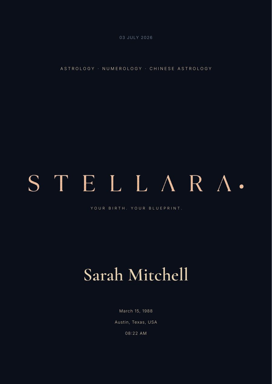 Sample report cover page